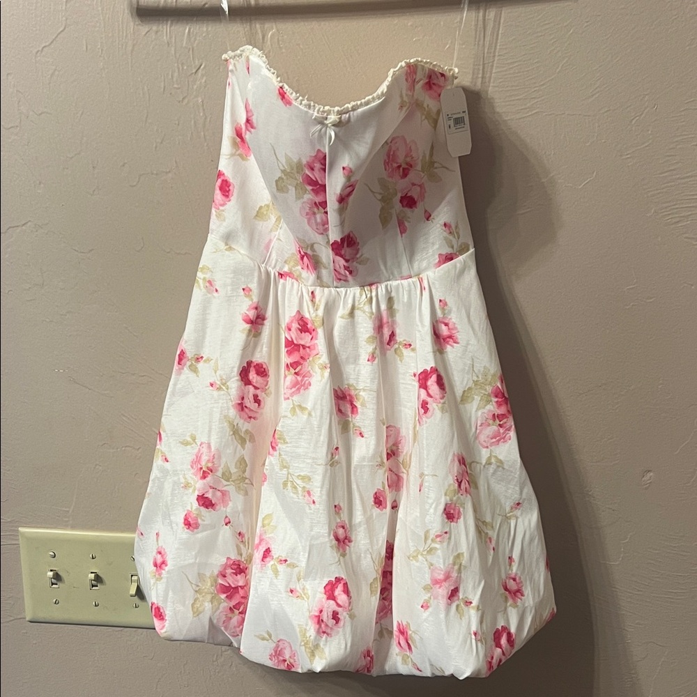 Altar'd State Pink and Cream Floral Kids Dress